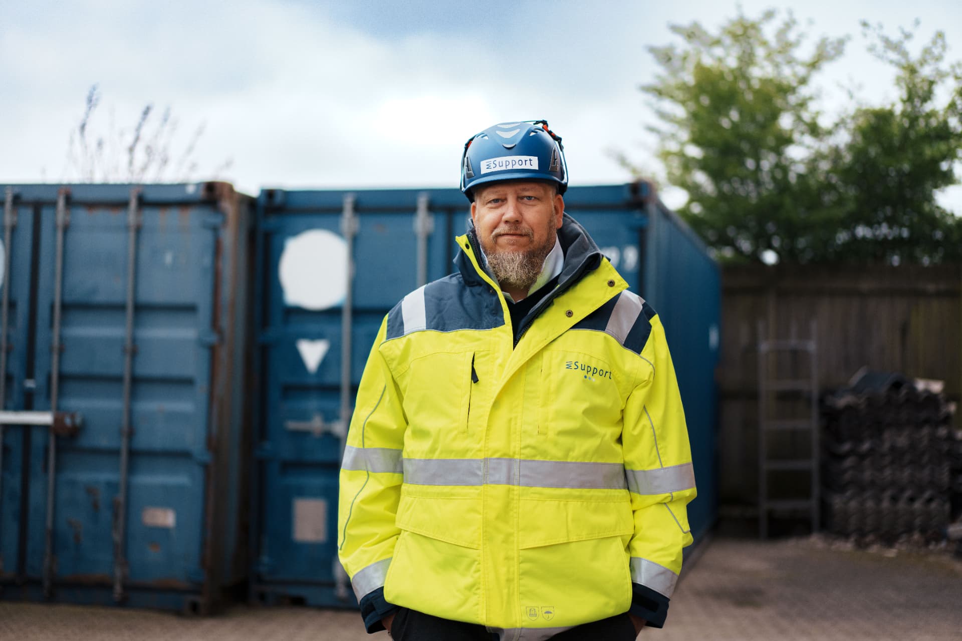 Dan Steen Larsen, sikkerhedskoordinator hos MI Support, på en byggeplads